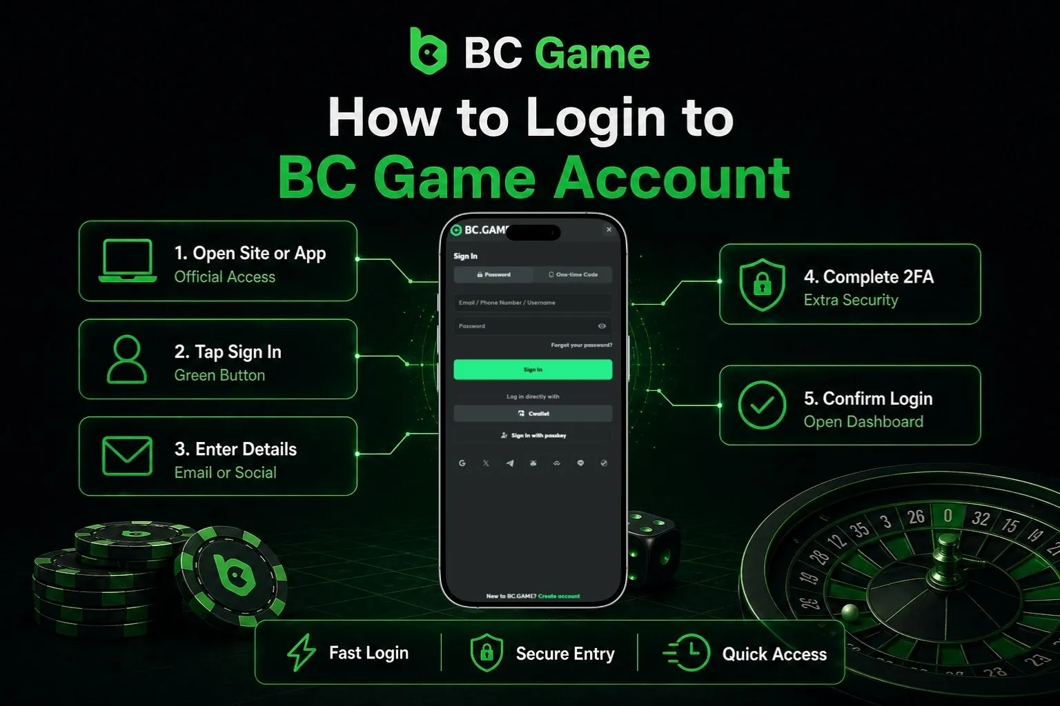 How to Login to BC Game Account